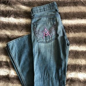 7 For All Mankind Pink “A Pocket” slight bootcut